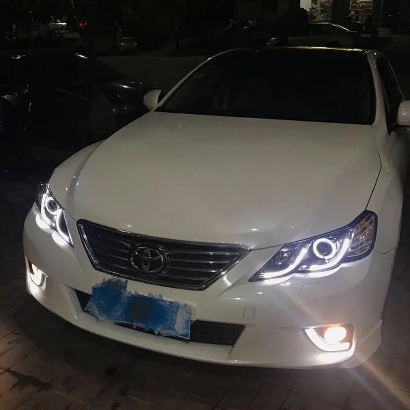 Светодиодный головной свет для Toyota Reiz/Toyota Mark X 2010 2011 2012 2013 фары Биксеноновые линзы проектор светодиодный дневные ходовые огни