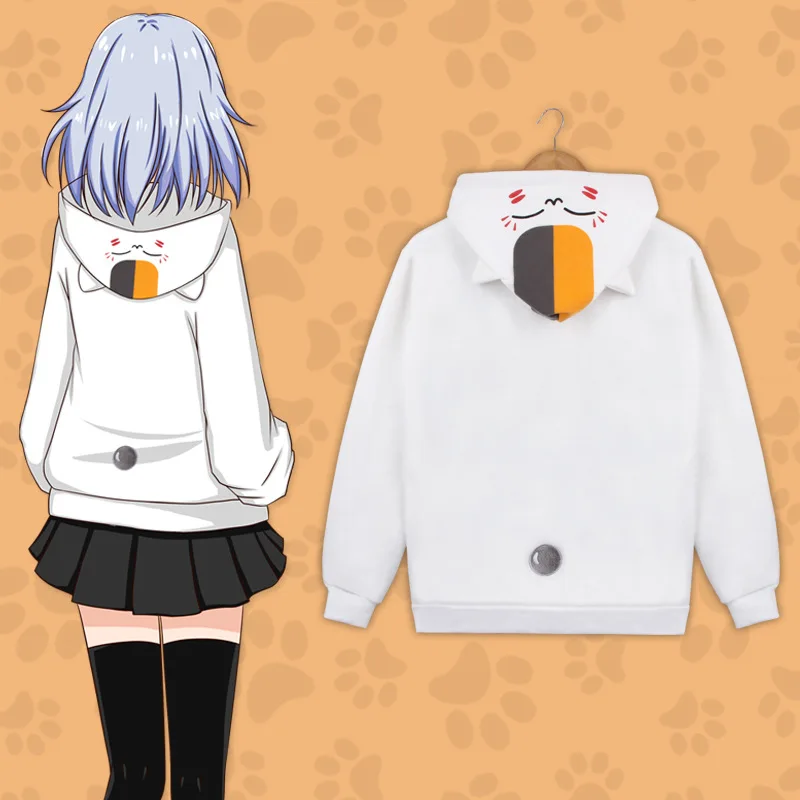 Anime Cat Teacher Cosplay Costume Kawaii Girl Zipper Long Sleeve Hoodie Autumn and Winter Fleece Sweater |