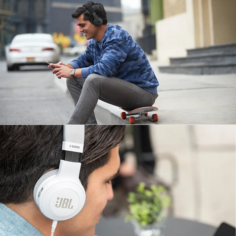 JBL E45BT беспроводные Bluetooth наушники складные на ухо Проводная гарнитура чистый бас Музыка наушники AUX IN с микрофоном