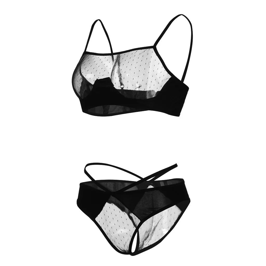 

Plus Size Sexy Black Lingerie Bra Adjusted-straps Women Bra Set Polyester Underwear Women Set Back Closure Bra And Panty Set