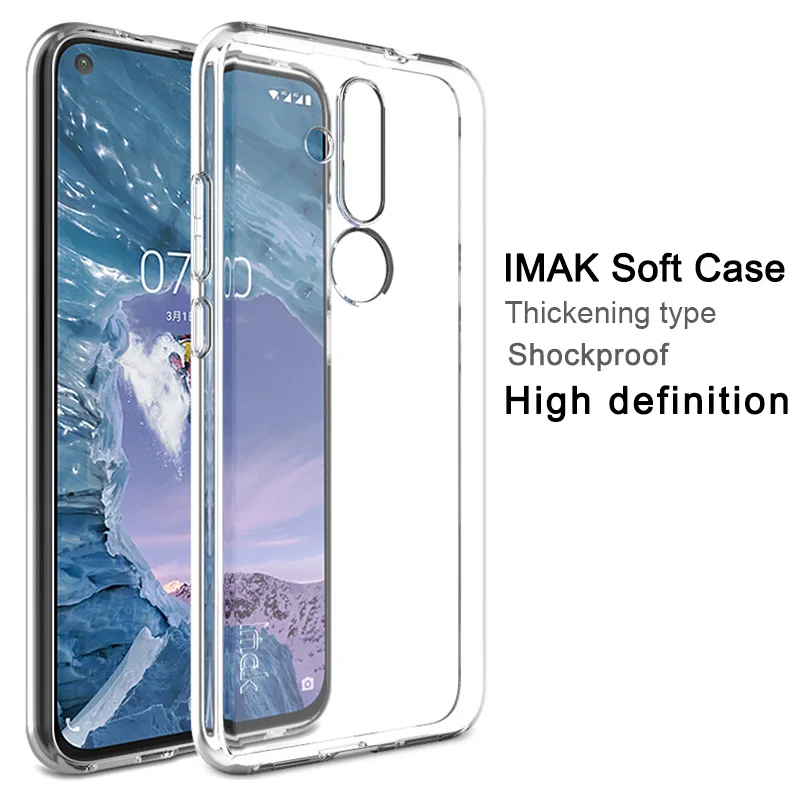 Imak Прозрачный чехол для Nokia X71 Тонкий Мягкий ТПУ силиконовый прозрачный 4 2X7 8 1 Plus X