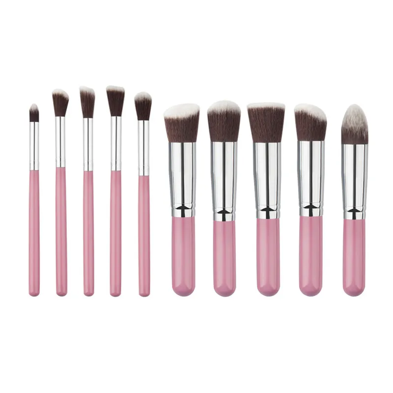 10PCS Soft Synthetic Hair Makeup Brushes Set Tools Make-up Toiletry Kit Woo MakeUp Brush Sets Cosmetic Foundation Powder |