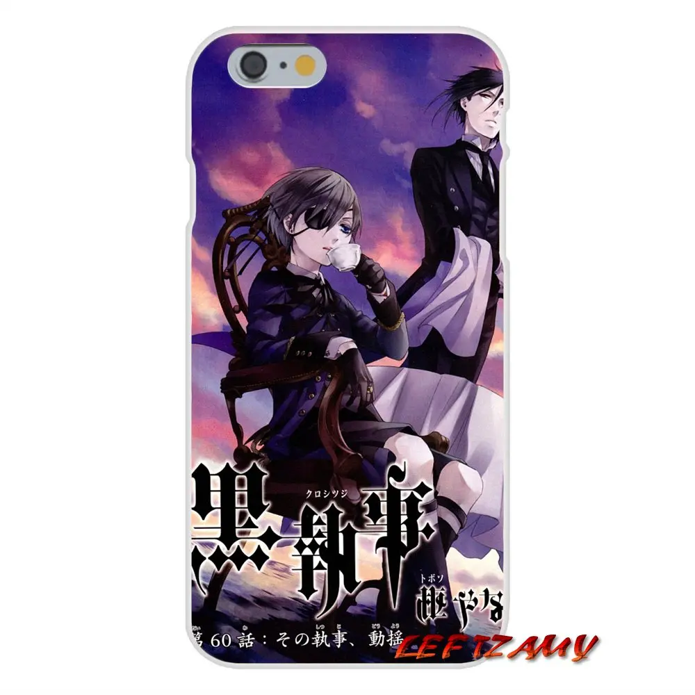 Силиконовый чехол для телефона японского аниме Black Butler Kuroshitsuji iPhone X XR XS MAX 4 4S 5 5S 5C SE