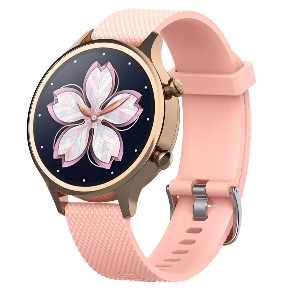 18 мм силиконовый ремешок для замены браслета Ticwatch c2 версия розового золота NOKIA