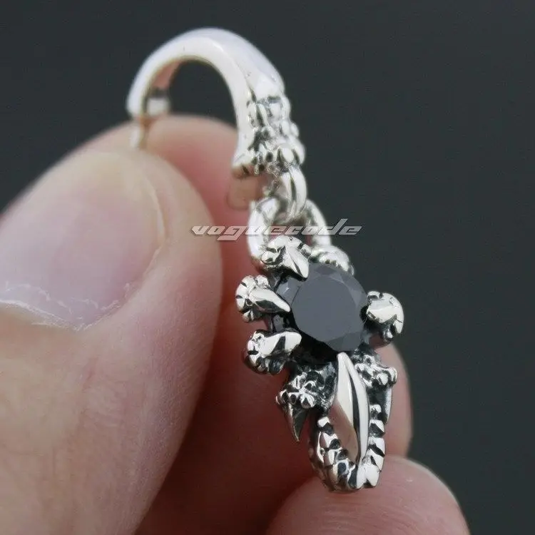 

925 Sterling Silver Dragon Claw Mens Biker Rocker Stud Earring 8R007