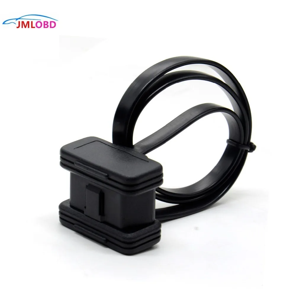 

Горячая распродажа! Плоский + тонкий как лапша OBDII OBD 2 OBD2 16-контактный ELM327 штекер-двойной гнездо Y-разветвитель Удлинительный кабель-соединитель