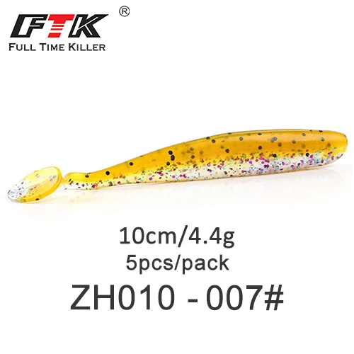 5pcs-ZH010-007 Приманка для рыбалки от ftk 70 мм/75 мм/85 мм/100 мм воблеры Shad Карп мягкие приманки для рыбалки Swimbaits силиконовые джиг искусственные приманки - Цвет: 5pcs-ZH010-007