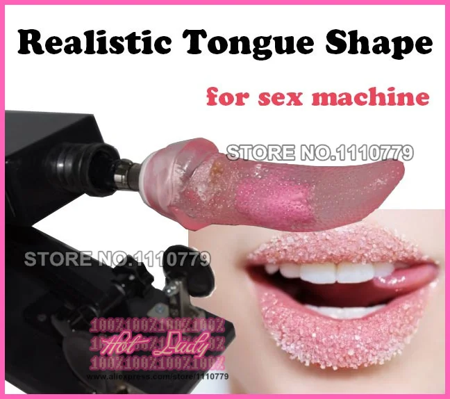 Реалистичная Привязка в форме языка к секс-машинке языковые бутоны для женщин