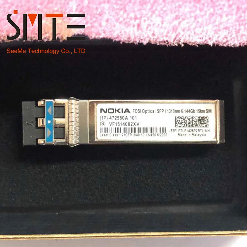 Оригинальный флуоресцентный оптический SFP 1310nm 6 144 Gb 15KM SM 172580A.101 VF1514003Q1 BBU для Nokie |