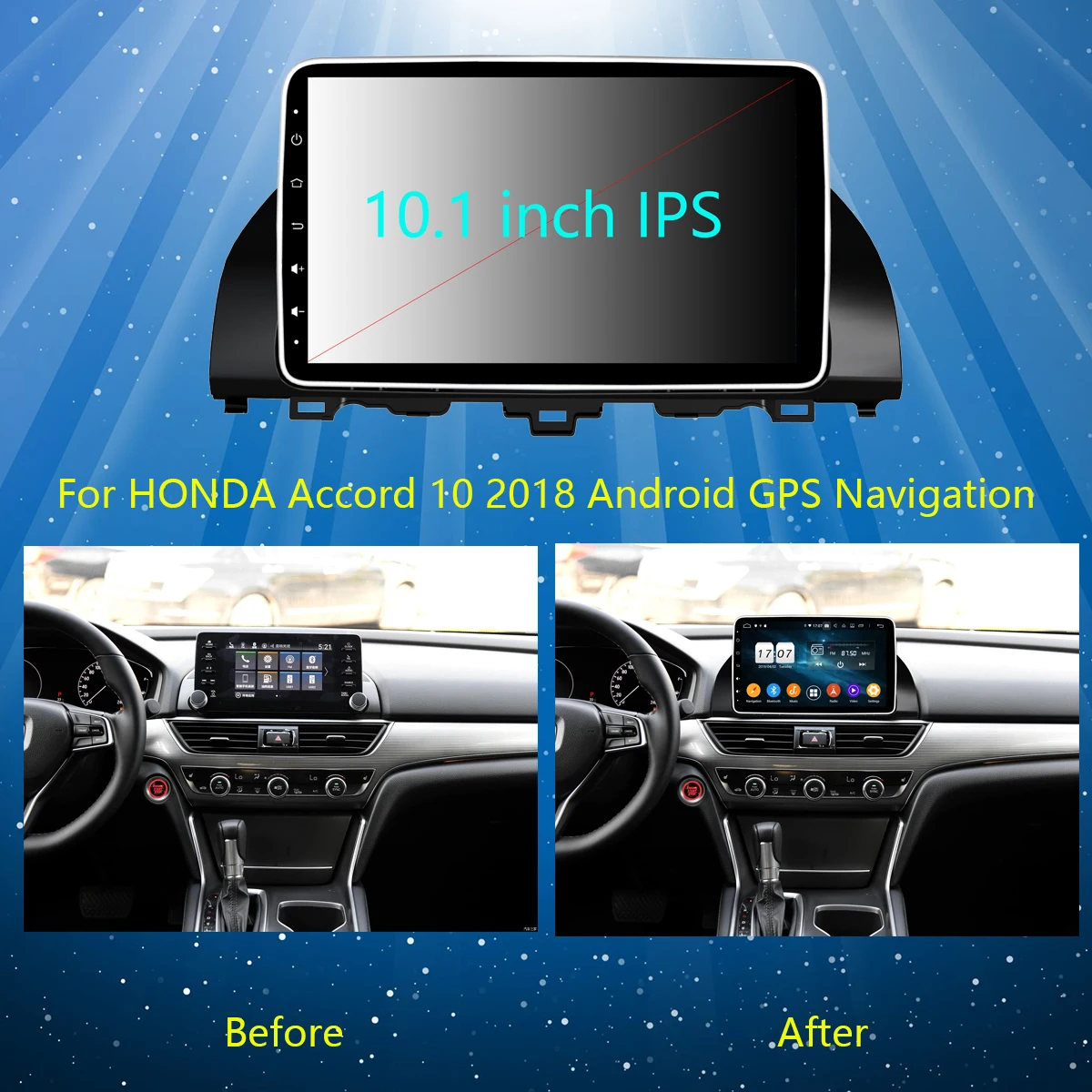 Автомобильный DVD-плеер с IPS-экраном 10 1 дюйма Android 9 0 8 ядер 4 Гб ОЗУ + 64 ПЗУ радио GPS