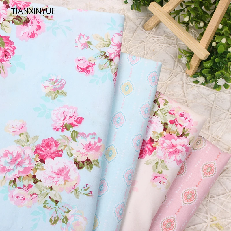 TIANXINYUE 4 шт./лот хлопковая ткань с цветком розы лоскутное шитье своими руками
