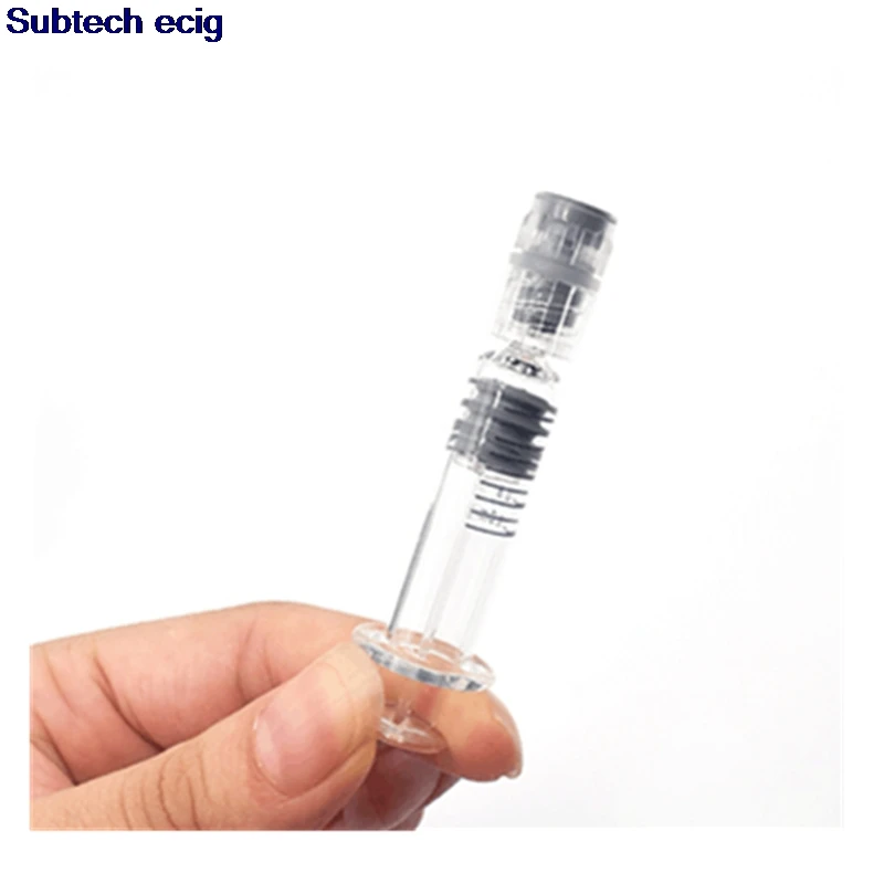 

New arrival 4 in 1 Vape Tool Kit For CBD Thick oil Dry herb Wax Eliquid 1ml Glass Syringe Injector Cartridge vape