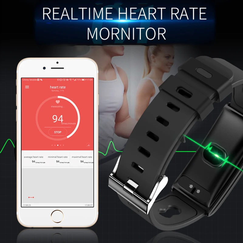 Smart Band MT68 монитор сердечного ритма крови Давление Водонепроницаемый Фитнес