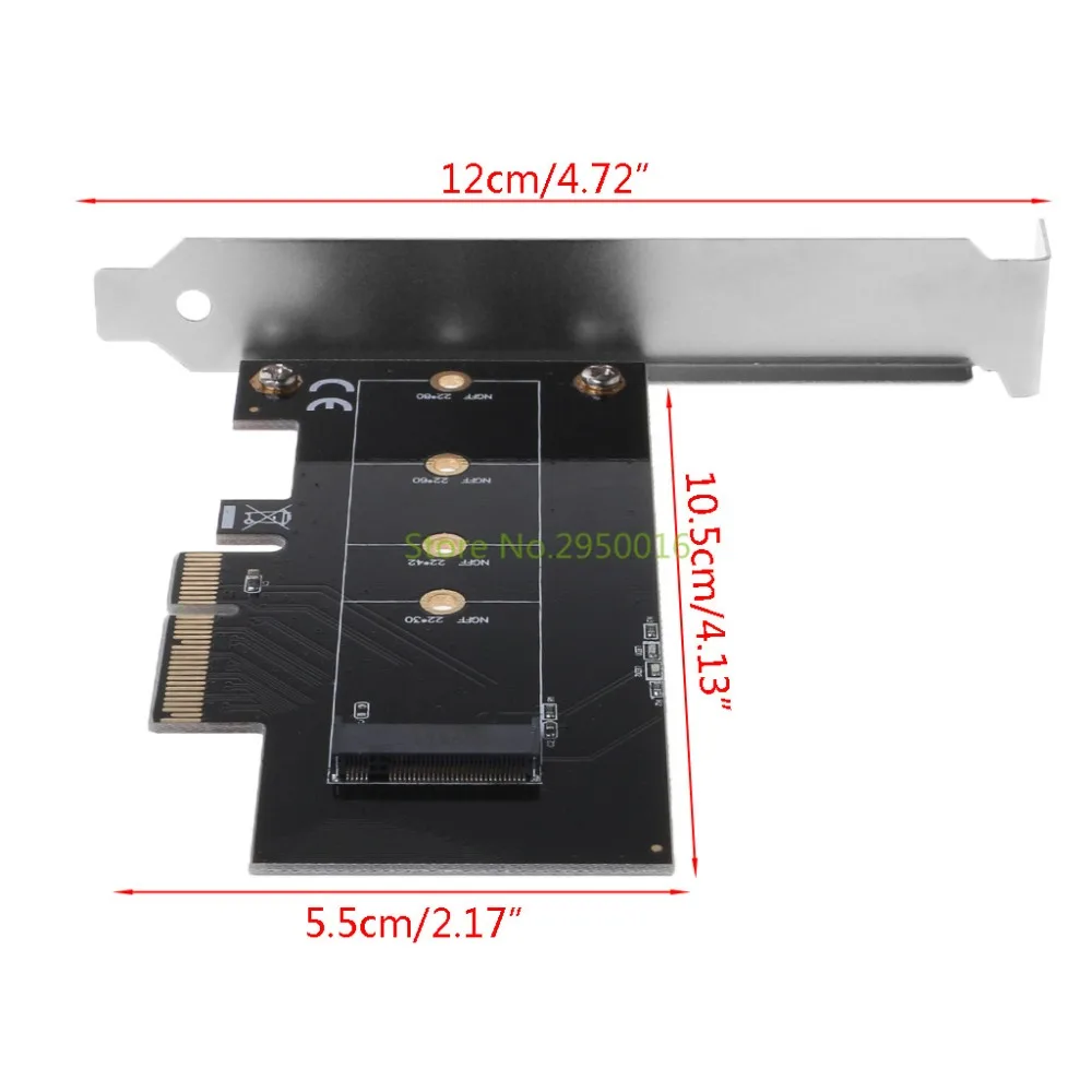 

Adapter Card to PCI-E x4 for M.2 NGFF SSD XP941 SM951 M6E PM951 950 PRO SSD High Quality C26