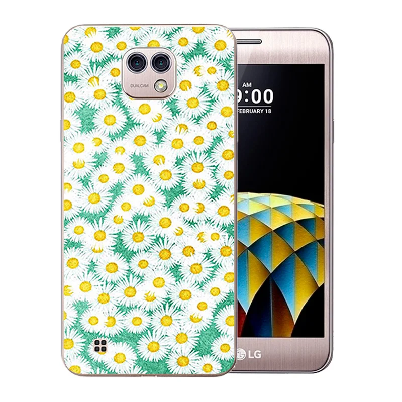 Чехол для телефона 5 2 дюйма LG X Cam Мягкий чехол из ТПУ с цветущим узором K580 K580DS