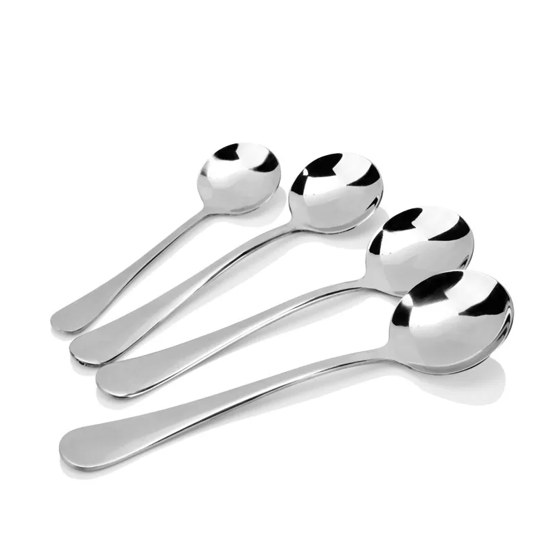

KitchenTableware Stainless Steel Coffee round head Spoon Sets 4pc/lot