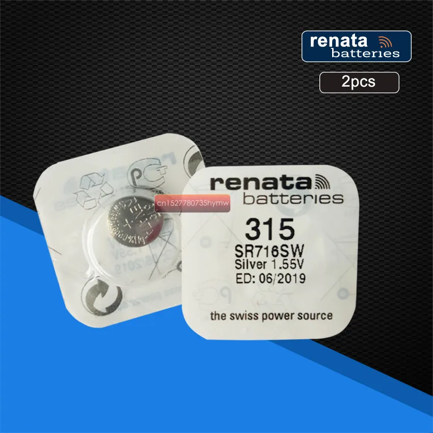2 шт Рената оксида серебра часы Батарея 315 SR716SW 716 1,55 V бренд renata 315 renata716 Батарея