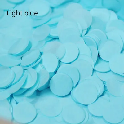 light blue 10 г в пакете 1 дюйм яркие цвета Круглые Конфетти из папиросной бумаги разбрызгивает шары для свадьбы и дня рождения вечерние украшения стола - Цвет: light blue