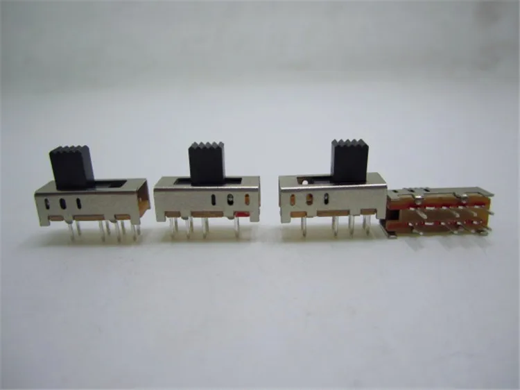 10 шт. SS23E02 6 мм высокая ручка 8 Pin 3 положения 2P3T DP3T вертикальный скользящий