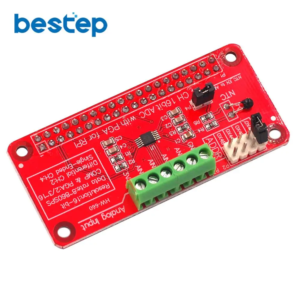1 шт. 3 В ADS1115 ADC модуль для Raspberry Pi 3/2 / B + I2C RPI аналоговый в цифровой