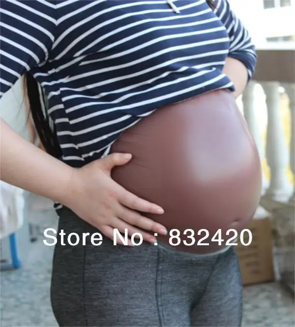 

Искусственный силиконовый живот коричневого цвета для имитации беременности и усыновления ребенка или Суррогаты