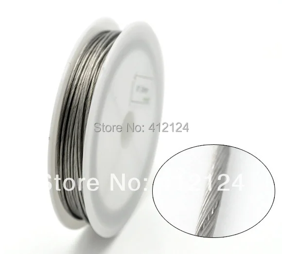 

1 Roll Beading Wire Steel Silver Tone For Charm Necklaces Jewelry DIY Finding 1mm Dia.
