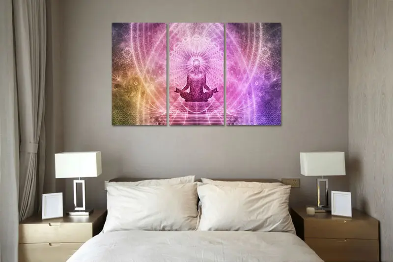 Рамку 3 шт. художественный принт чакры холст картины печати картина маслом на