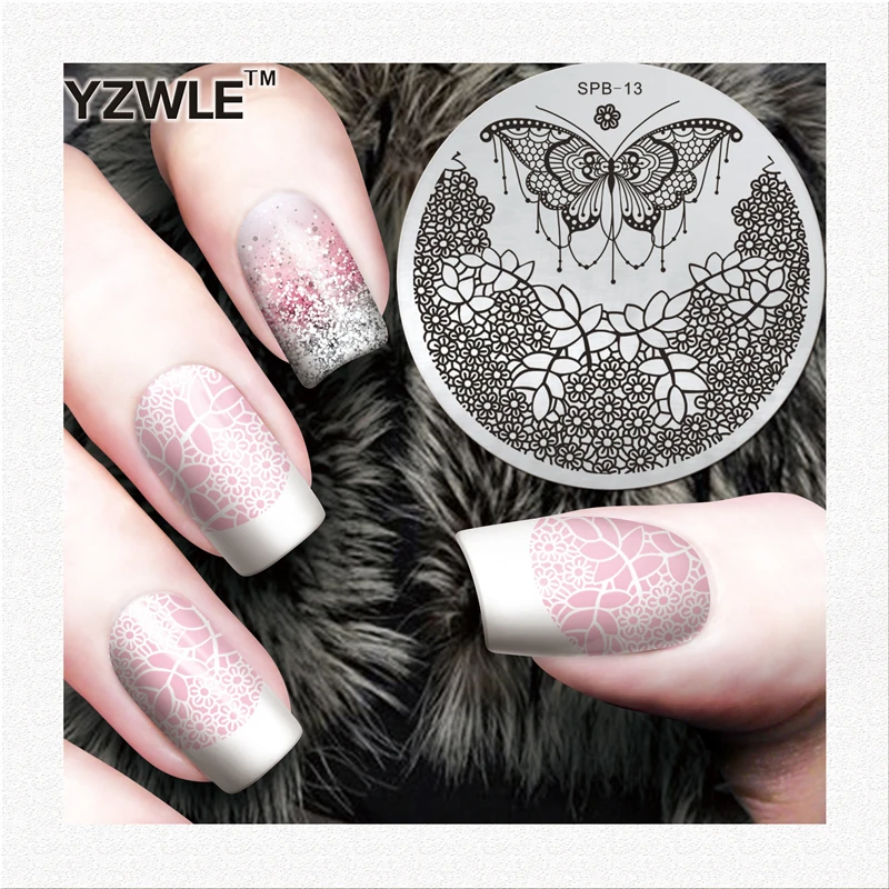 

YZWLE Nail DIY Tips Original Design Nail Art Image Printing Plate Polish Stamping Template Cost-effective Butterfly Series