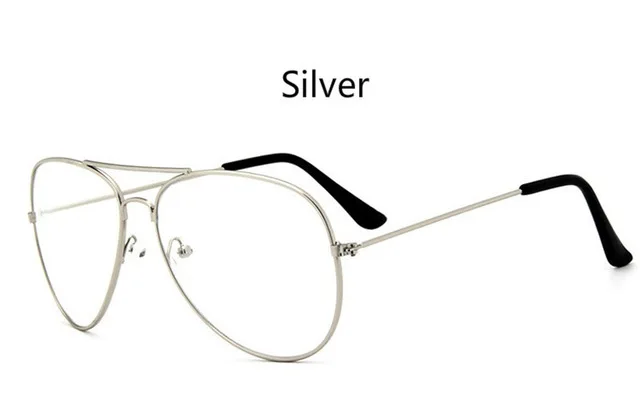 silver Анти-синий луч очки для компьютерных игр, оправа для женщин и мужчин, синий светильник, прозрачные очки в стиле ретро, большие, негабаритные, пилот, оптические очки - Цвет оправы: silver