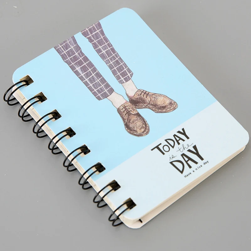 Kawaii Cute A7 бумажный блокнот в рулоне записная книжка мультяшный спиральный