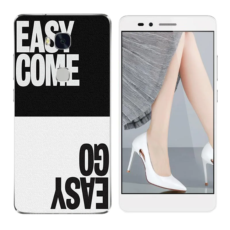 for Huawei Honor Play 5X / Black Letters Printing GR5 X5 KIW-TL00 KIW-TL00H Soft TPU Case |