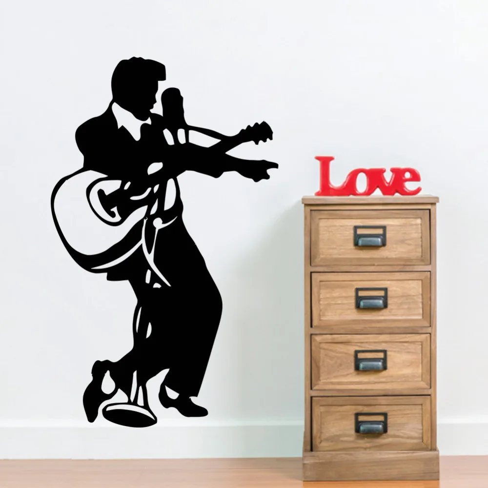 Домашний декор для рок музыки и гитары виниловое украшение Elvis Presley настенные