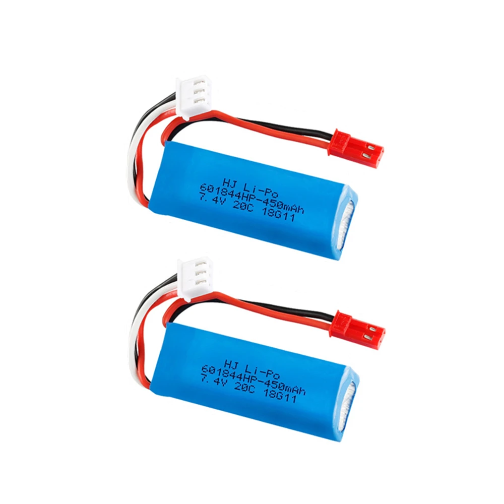 7 4 V 450mAh 20C Lipo батарея для WLtoys K969 K979 K989 K999 P929 P939 RC автозапчасти 2s v 2 шт./лот | Игрушки и
