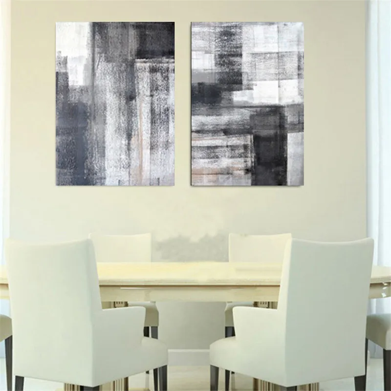 Скандинавская Картина на холсте Wall Art Home Decor Абстрактная живопись черно белый
