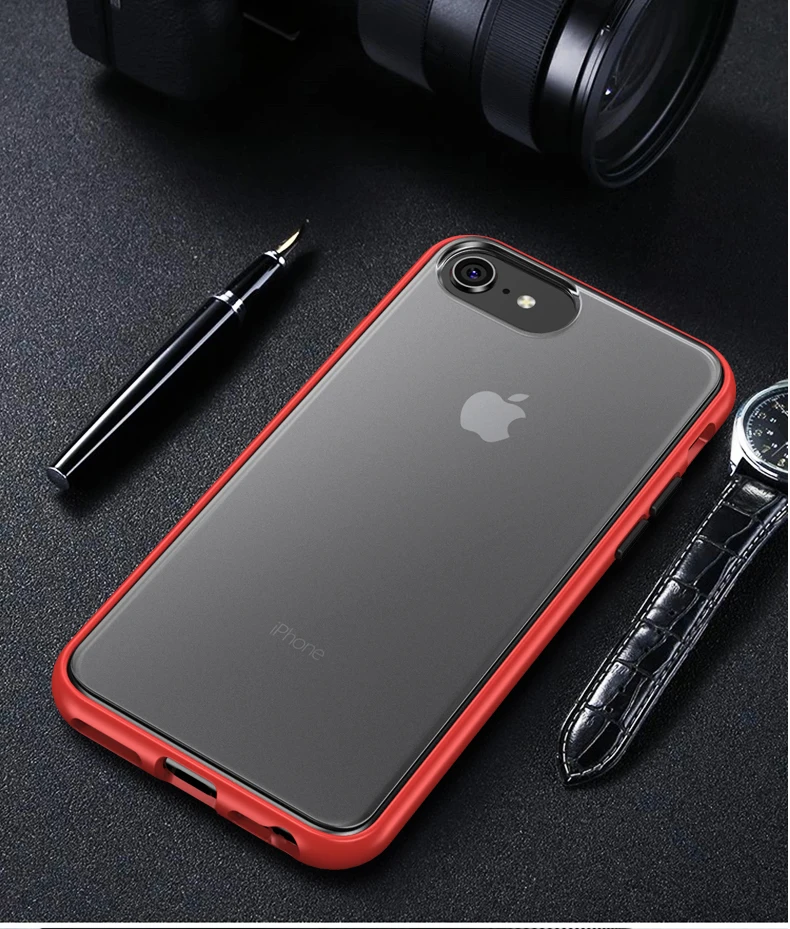 Для iPhone 8 7 чехол Magic Shadow IPAKY 6 6s Plus чехол с цветными кнопками Мягкий Бампер PC Гибридный противоударный чехол для iPhone 8 7 Plus чехол