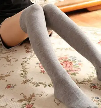 Женские Высококачественные зимние хлопковые чулки сексуальные выше колена для
