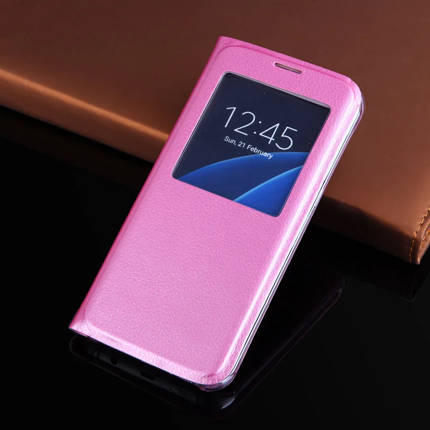 IFavor flip case Для samsung S7 S7edge S8 S8plus флип окна кобура оригинальный следующих случаях S7Edge