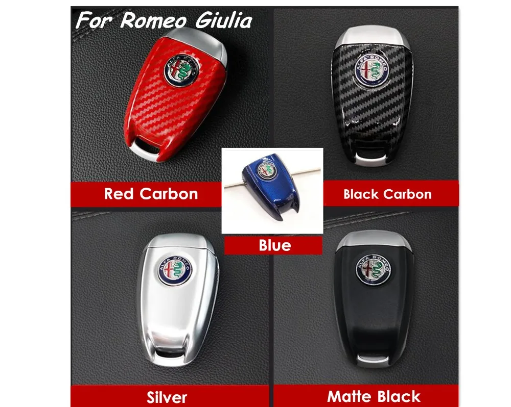 Чехол из углеродного волокна для ключей Alfa romeo giulia Stelvio 2017 18 автомобильные