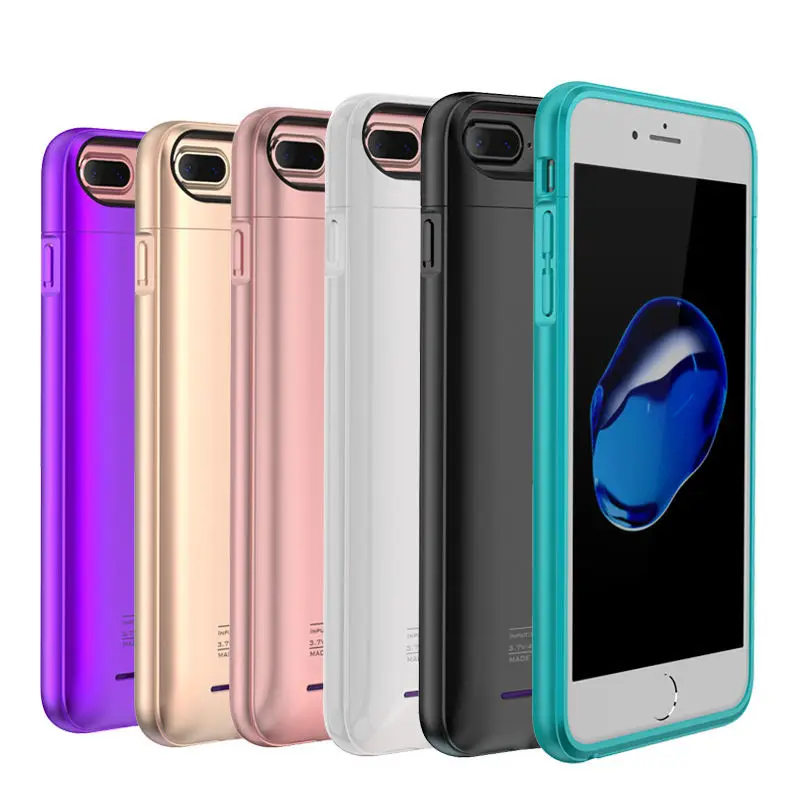 Чехол для аккумулятора для iPhone 6 6s 7 Plus, внешний аккумулятор, чехол для зарядки для iPhone 6 s 6s, чехол для зарядного устройства, встроенный металлический лист