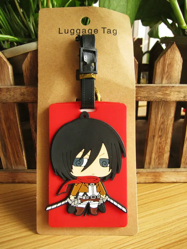 

IVYYE 1PCS Attack on Titan Anime Luggage Tag Travel Accessories Suitcase ID Address Portable Tags Holder Baggage Labels New