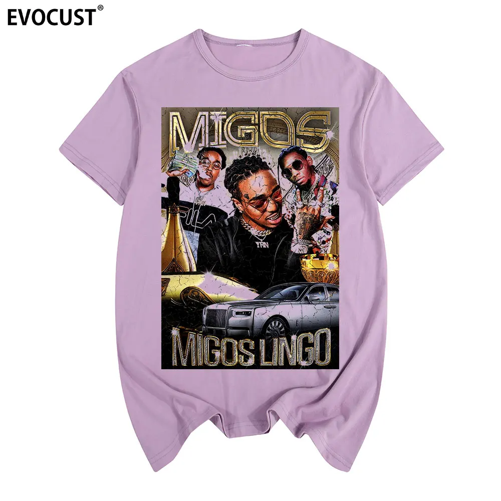 Migos Quavo хип хоп рэп футболка Хлопковая мужская Новая модная футболка|Мужские