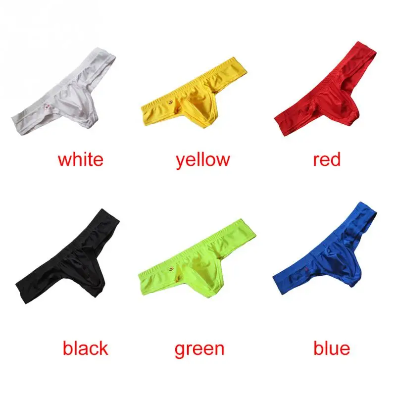 Эротичное нижнее белье трусики G-Strings мужские с низкой посадкой Bulge Pouch T-back трусы