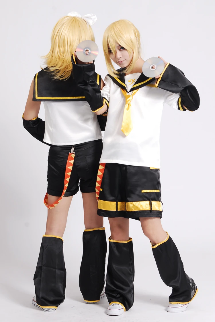 VOCALOID косплей кагамин Рин Len униформы женские наряды Косплей Костюм| |