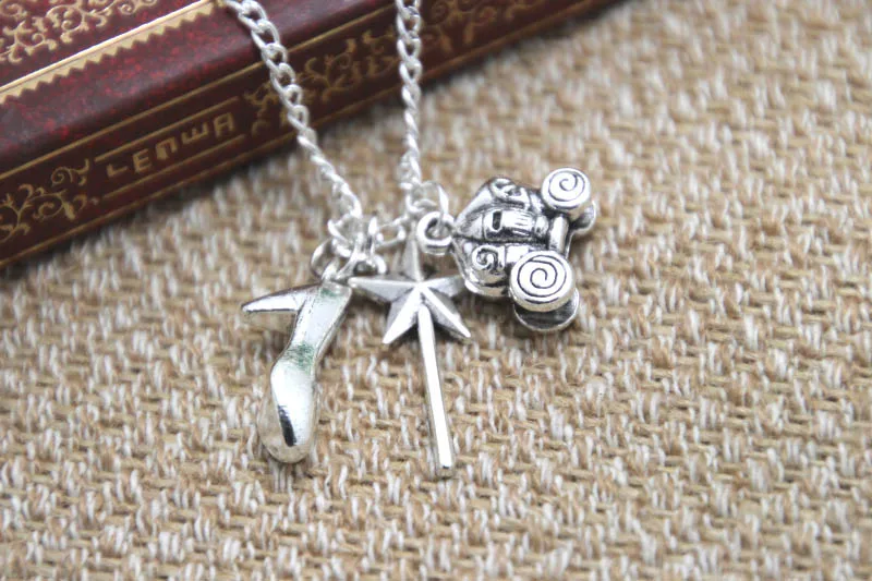 12 шт./лот Очаровательное ожерелье в стиле Золушки Сказочное на высоком каблуке |