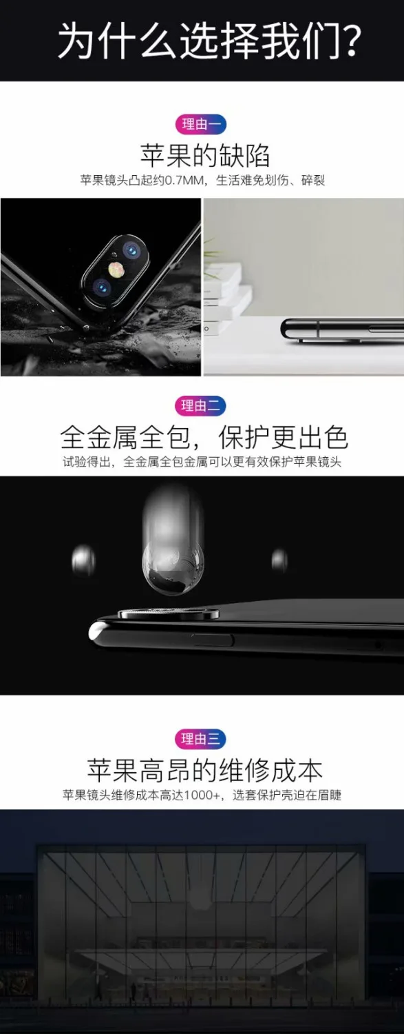 Nano lens protection metal ring for iphoneXS XSMAX J is only higher than the original 0.3mm gadget RJUST. | Мобильные телефоны и