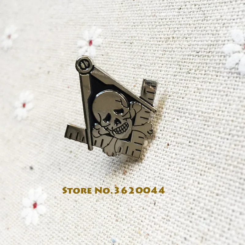 20pcs Skeleton Square and Compass Lapel Pin Widows Son Free Masons Freemasonry Masonic Skull Crossbones Souvenir Pins Badges | Дом и сад