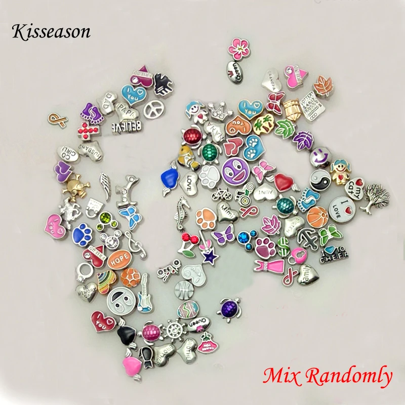 100 шт./лот 2017 новые смешанные плавающие медальоны в ассортименте для гостиной