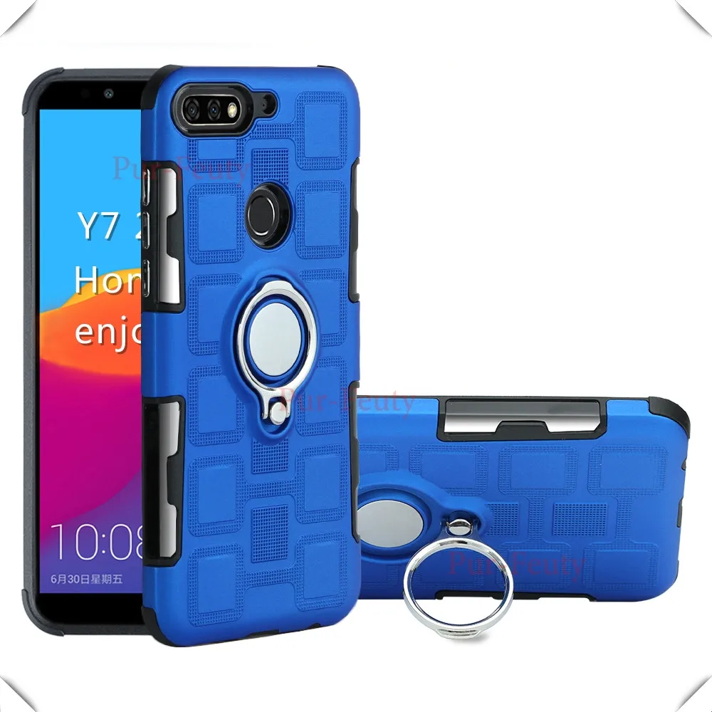 Для Huawei Y9 FLA LX1 LX5 LX3 ударопрочный защитный чехол с подставкой из ТПУ для Huawei Honor 7A 7C 7S 10 Play Y5 Y6 Y7 Y9 чехлы