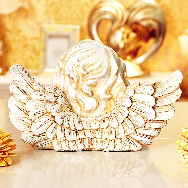 Cupid Head Portraits Bust Angel Statue Roman Mythology Amoretto Home Decoration Resin Craftwork Valentine's Day Gift L2193