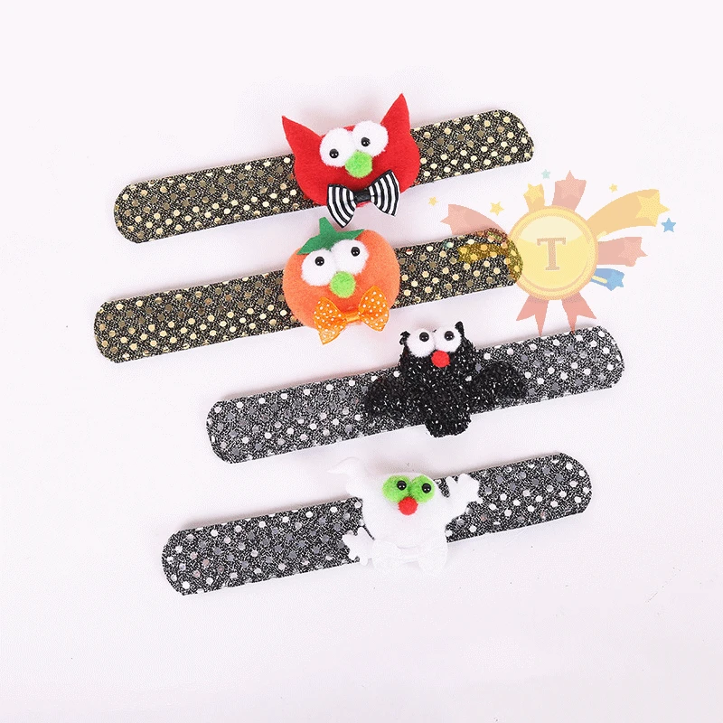 Happy Halloween Decoration Bracelet wrist pumpkin ghost phantom circle children's ball dance performance props costume items toy | Игрушки